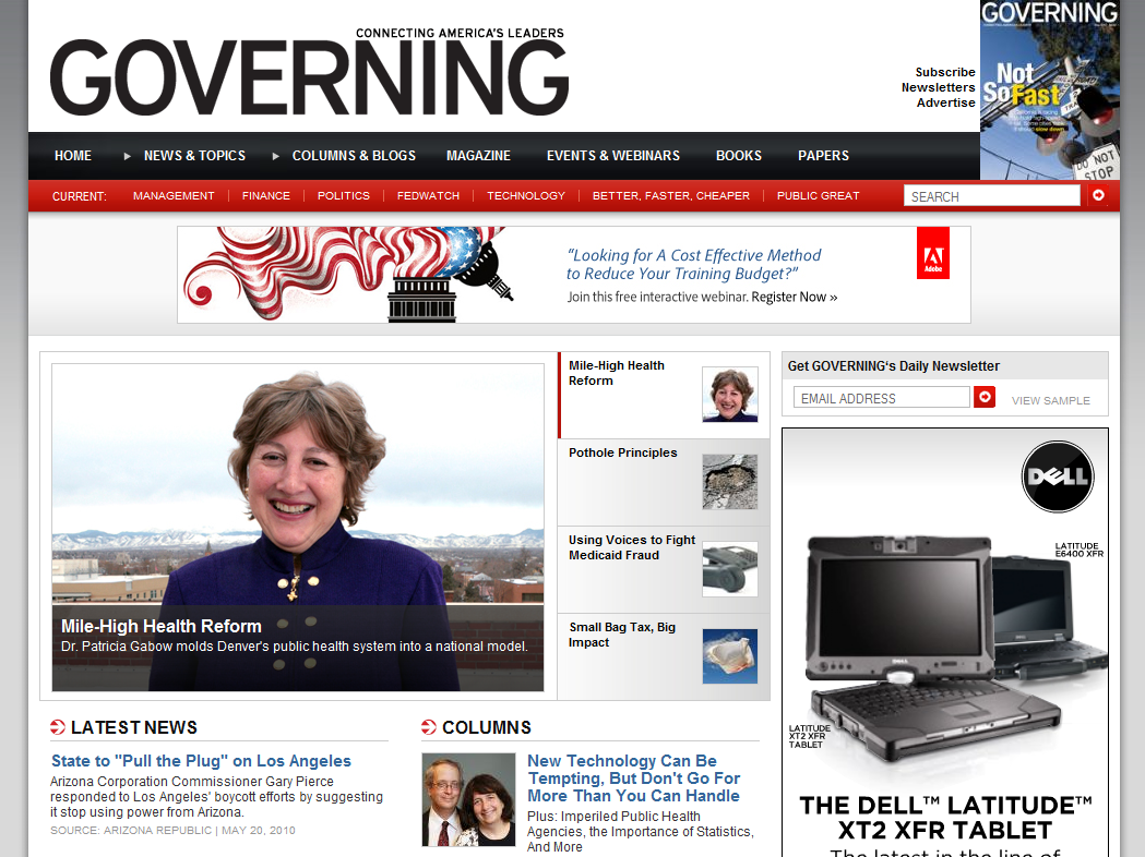 Governing Home Page